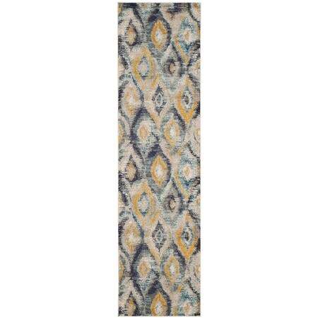 Safavieh 2 ft.-2 in. x 10 ft. Monaco Power Loomed Runner RugBlue & Multi MNC242J-210